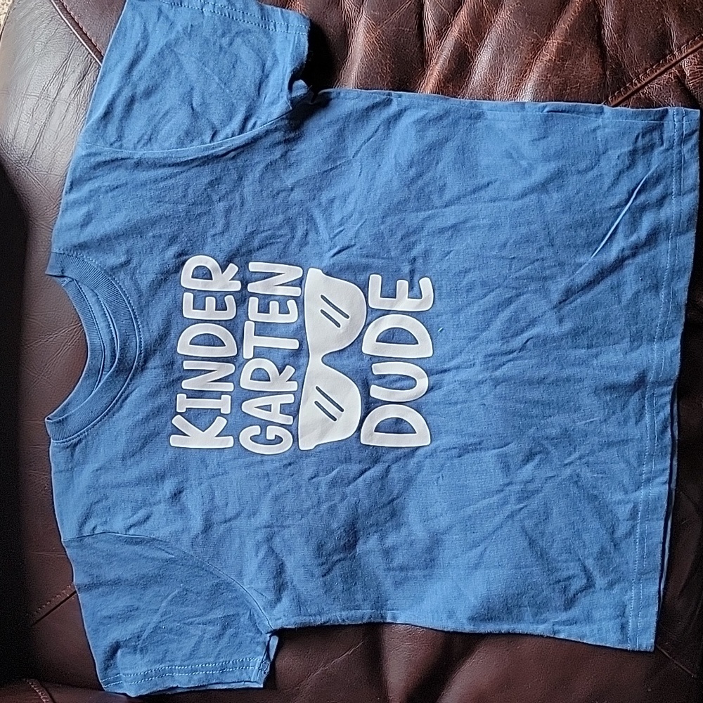 Sweet Wink NWOT Kindergarten Dude Boys Tshirt Blue Size 7/8